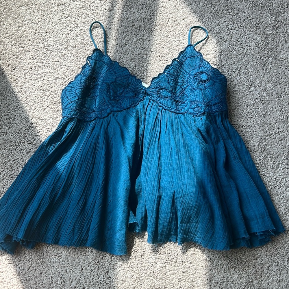 Free people gauze babydoll tank!